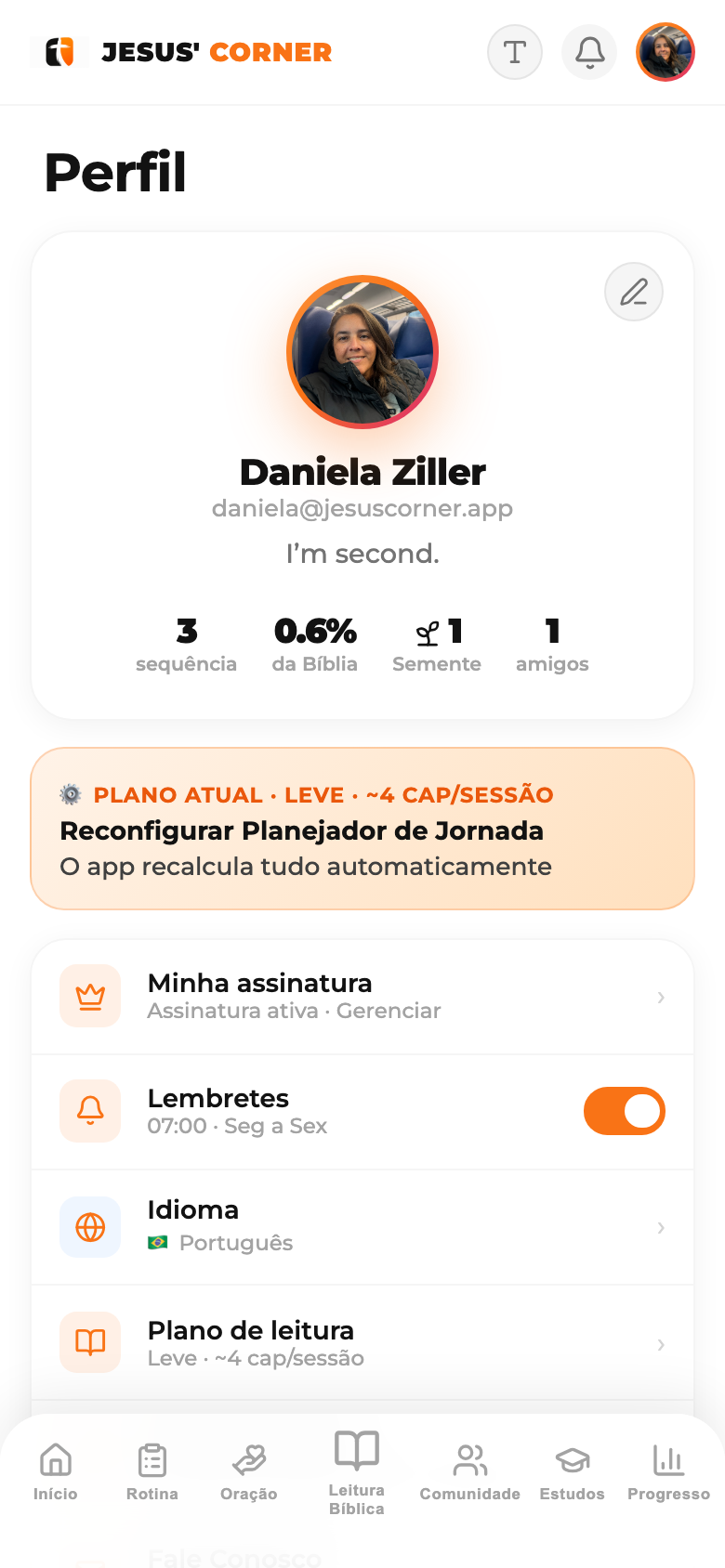 Seu perfil, do seu jeito